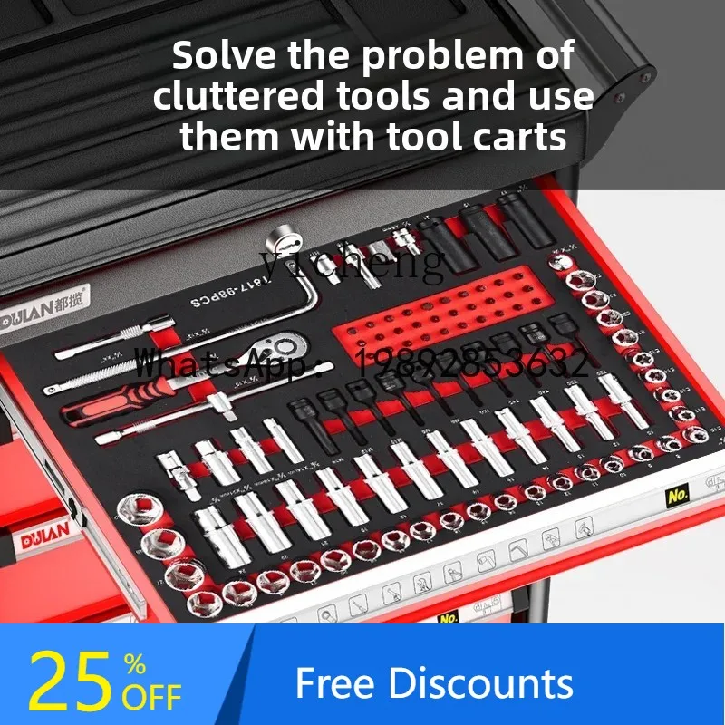 

A1 auto repair tool set components machine repair multi-functional hardware tool cart with eva lining tools Daquan
