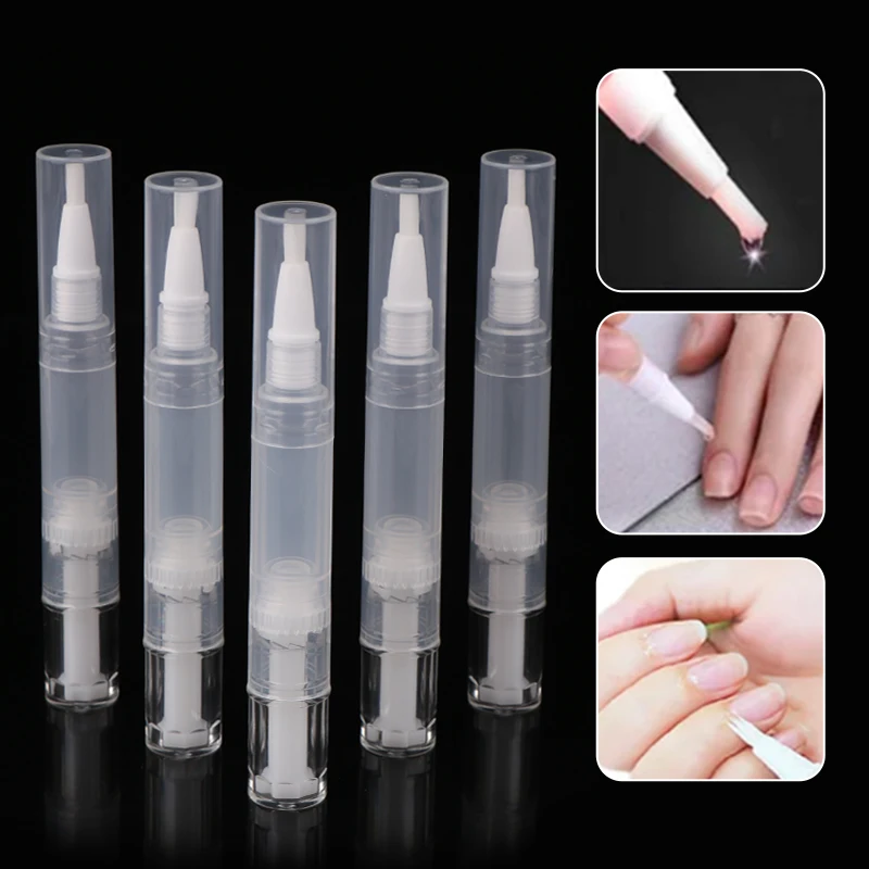

5/10pcs 5Ml Nail Oil Pen Empty Refillable Pen Cuticle Oil Pen Brush Tip Eyelash Growth Liquid Nail Polish Cuticle Oil Pen