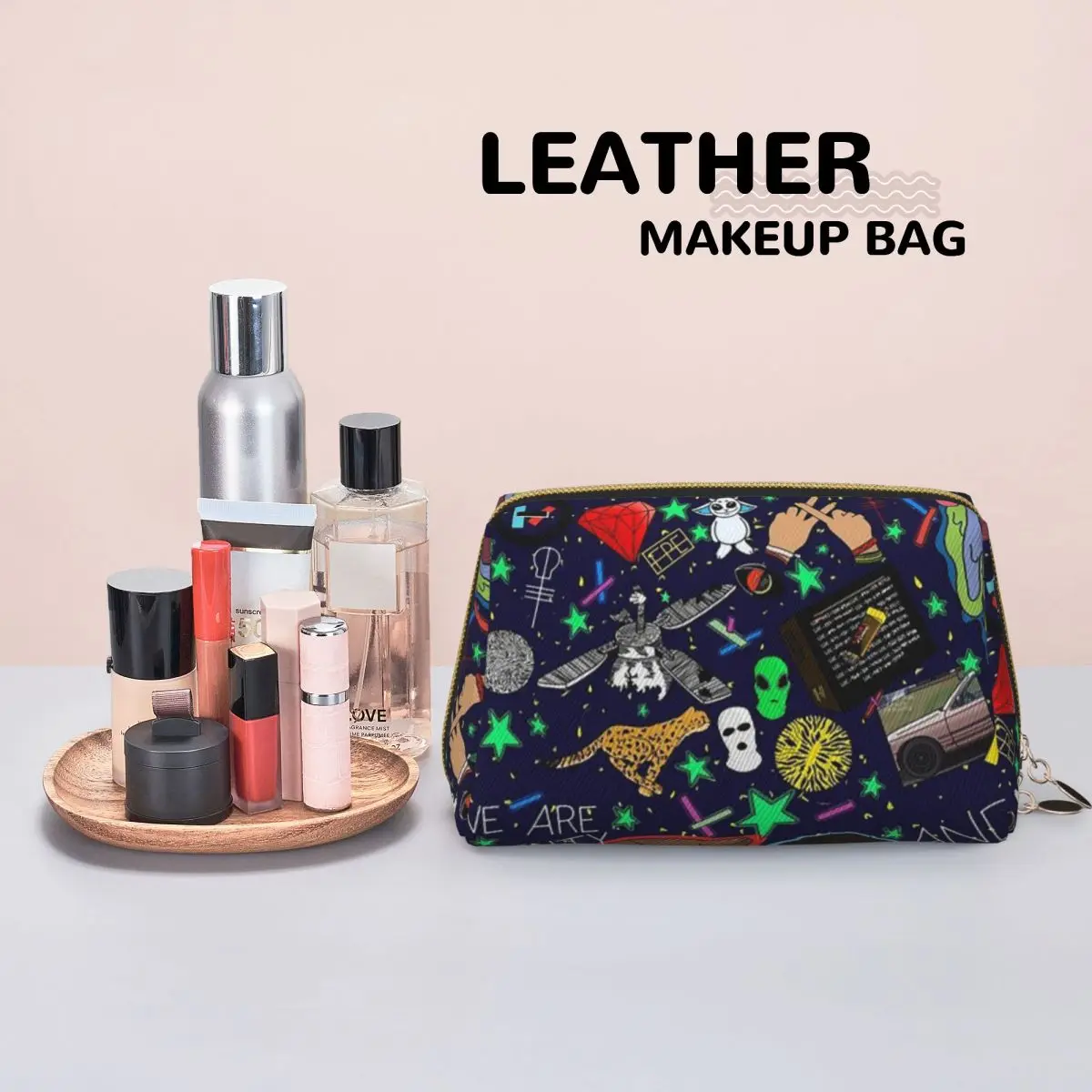 Twenty One Pilots Women Cosmetic Bag Travel Makeup Organizer Pouch Toiletry Storage Dopp Kit Box