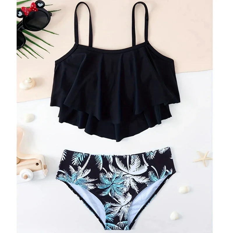 Costume da bagno per bambini Costume da bagno per adolescenti Costumi da bagno 8-14 anni Costume da bagno per bambina con volant per bambini Costume da bagno a due pezzi