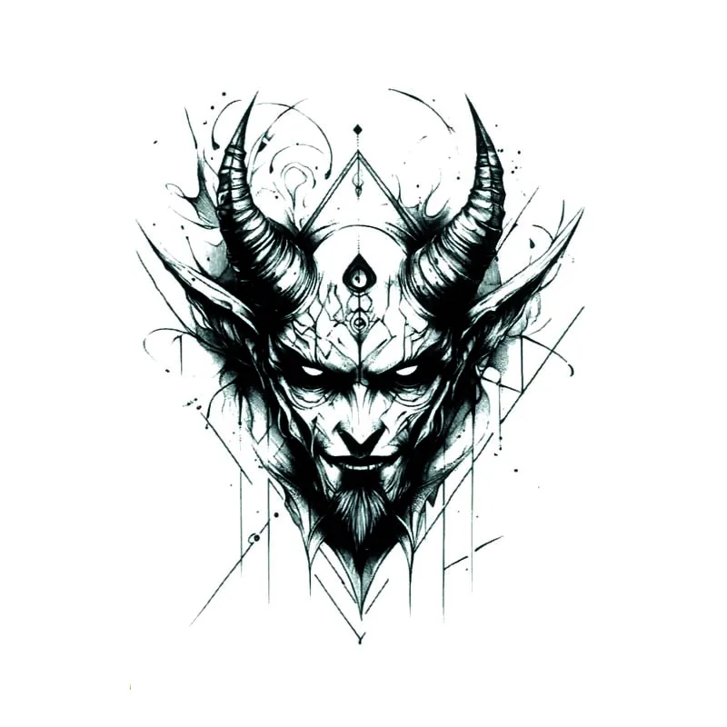 Devil Waterproof Temporary Tattoo Sticker Tatuajes Temporales A Prueba De Agua Fake Tattoos Men Henna Tatto Art Tatouage
