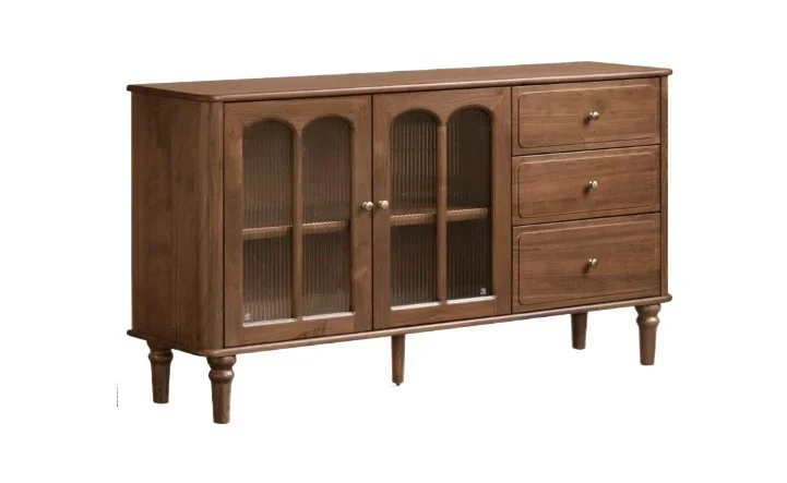 LMM solid wood dining side cabinet American retro restaurant storage household cabinet
