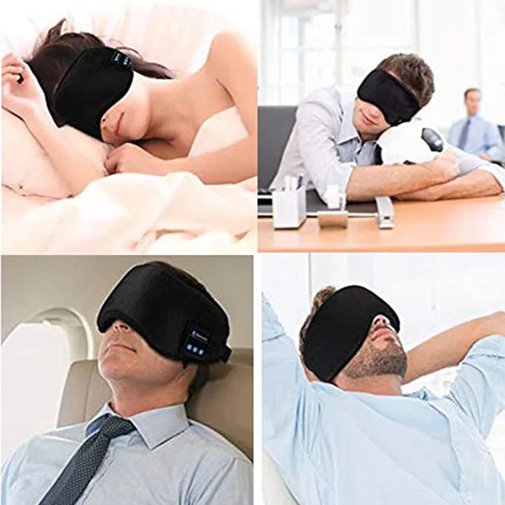 5.2 Bluetooth Headset Sleep Mask White Noise Shading Light Noise Reduction Soft Comfortable Wireless Headphone for Sleeping