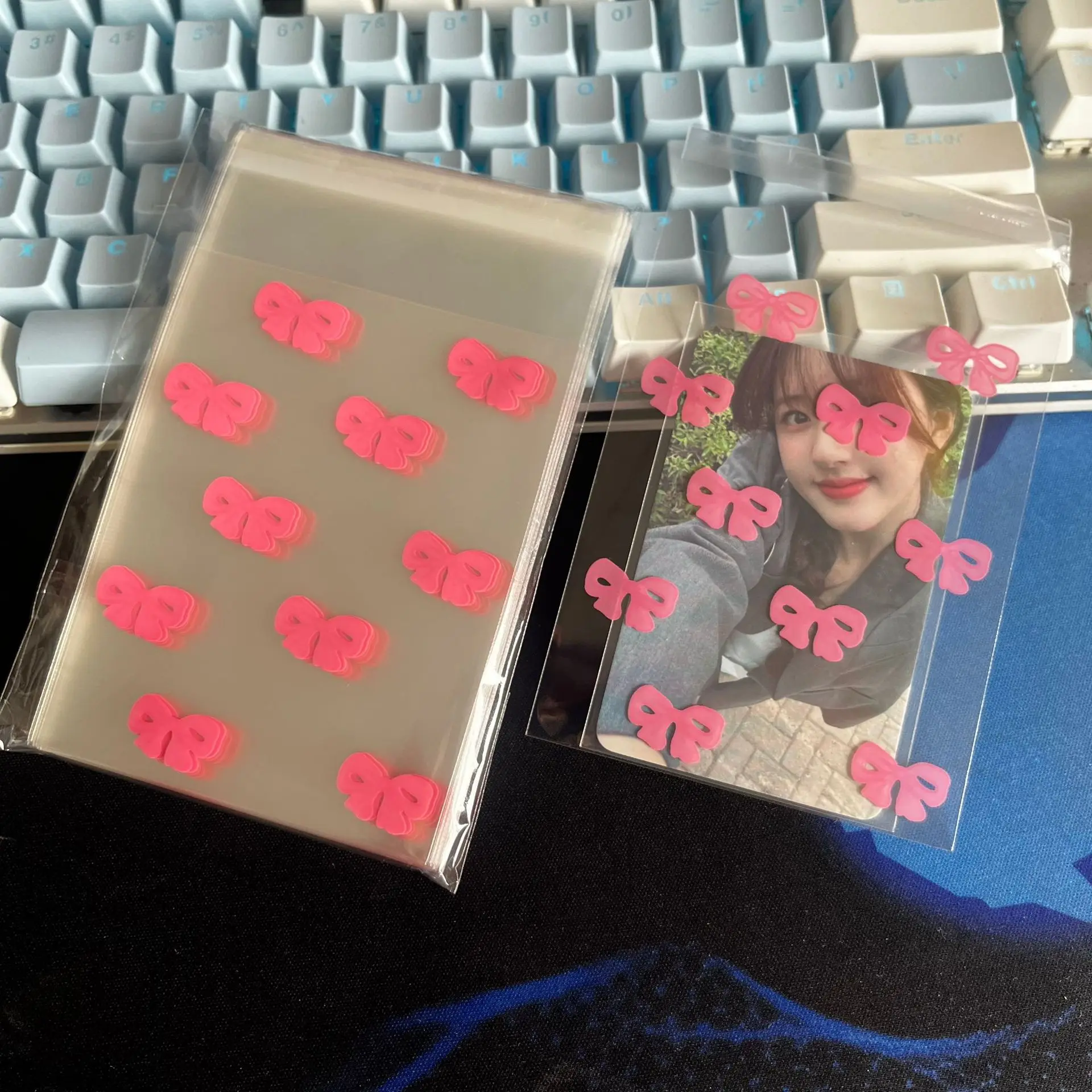 Przezroczyste, samoprzylepne etui na karty kolekcjonerskie, karty fotograficzne, karty kolekcjonerskie anime, opakowania na prezenty dla fanów K-POP, plastikowe torby OPP — zdjęcie 5