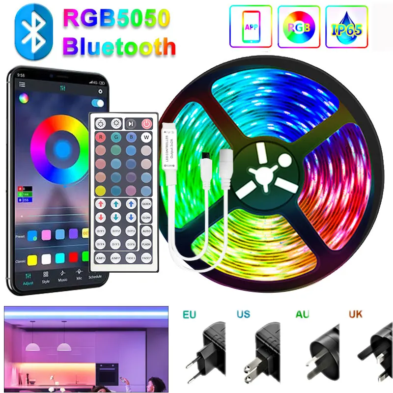 Led Strip 20M Led Light For Room 12V Rgb Tape 2835 5050 15M Colorful Children Into The Wall Room 10M Diode Led Ribbon Waterproof