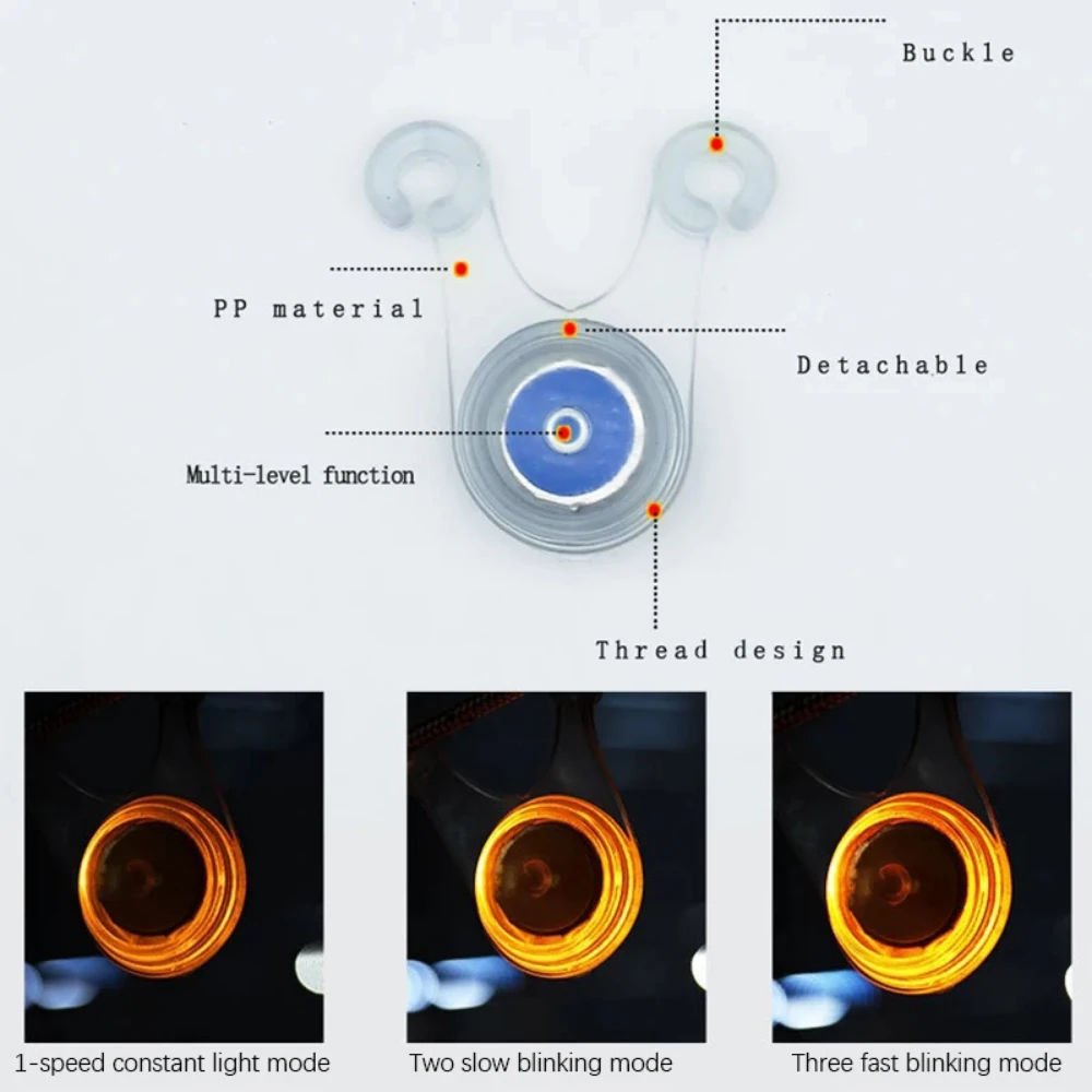 5 Pcs Small Lights LED Tent Lamp Rope Hanging Warning Tail Lights Silicone Camping Flashing Lamps Camping Decorative Torch