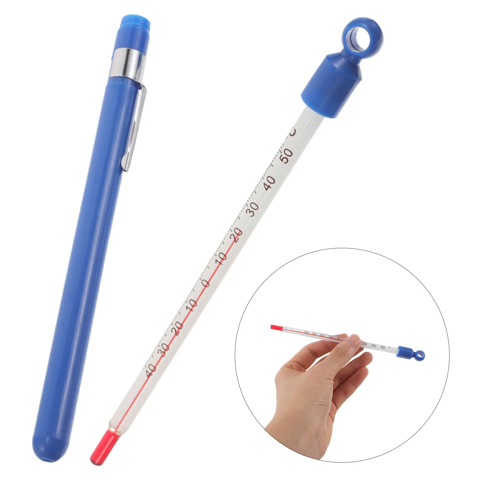 Wine Thermometer Glass Easy Read Precision Liquid Temperature Meter for Home Brew Cooking Brewing Kitchen Use Wine Making