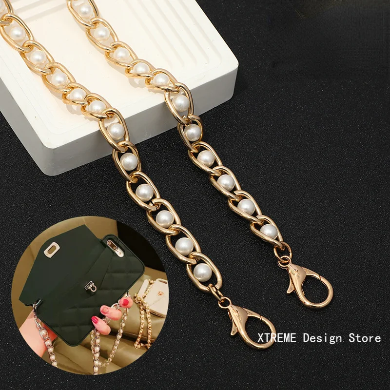 40cm/120cm Pearl Bag Chain Replacement Shoulder Bag Strap Handle Belt Bag Parts