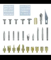 Letter Soldering Iron Kits Tools DIY Leather Hotstamping head numerals and letter imprints