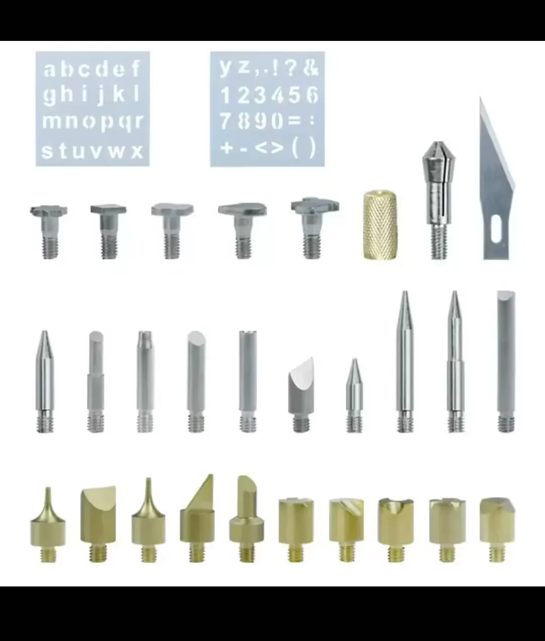 Letter Soldering Iron Kits  Tools DIY Leather Hotstamping head numerals and letter imprints