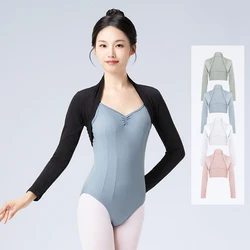 Women Ballet Shrug Ballet Short Dance Waistcoat Adults Teen Ballet Tops White Black Dance Shirts Dance Costumes