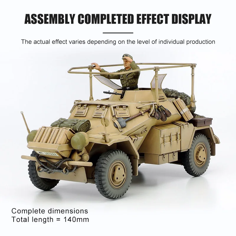 TAMIYA Assembled Model Kit 35268 Sd.Kfz.223 Wheeled Armoured Command Vehicle with Soldaten 1/35