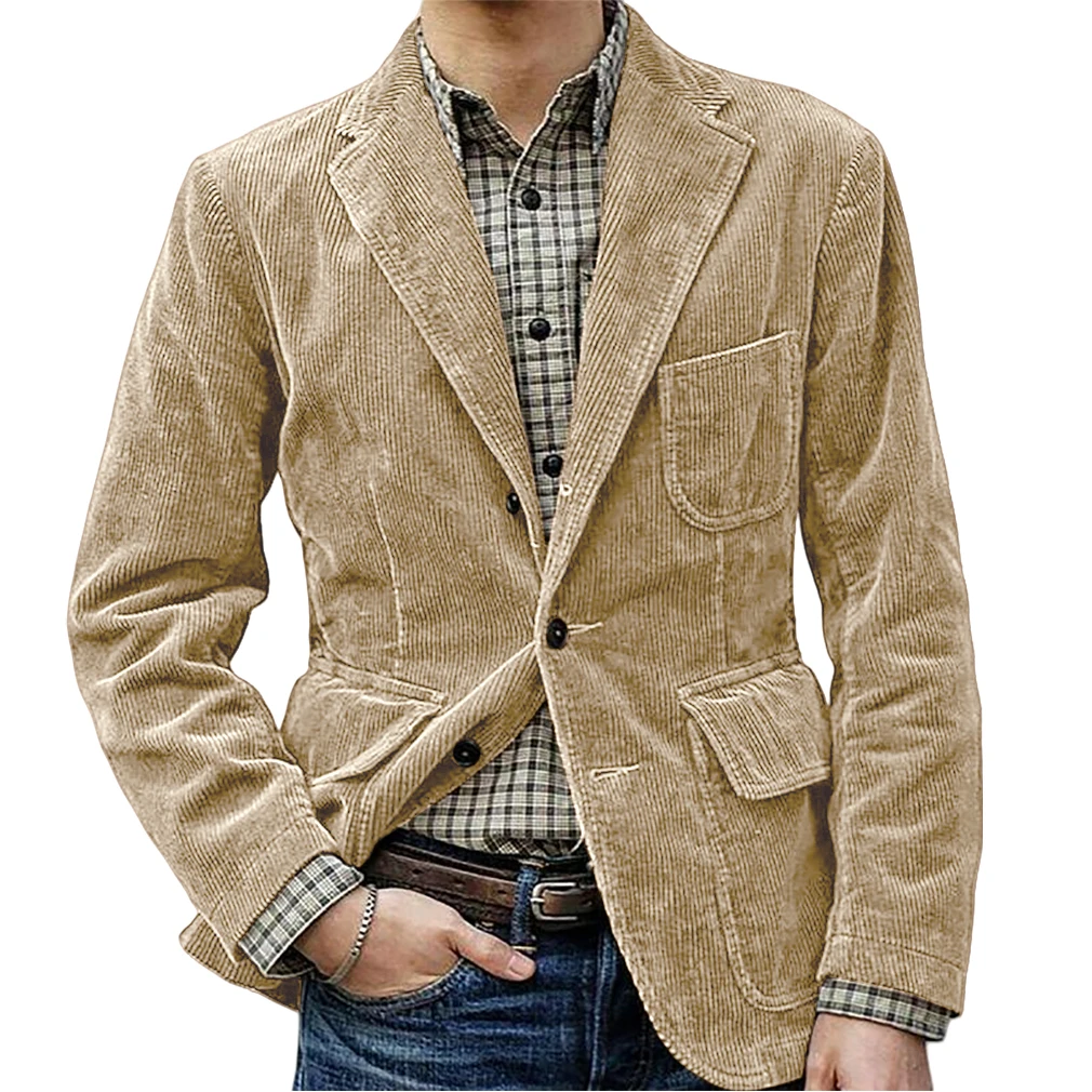 سترة رجالية غير رسمية من سروال قصير بقصة ضيقة بلون أسود وبني ملابس خارجية عصرية سترة رجالية Vetement Homme #1