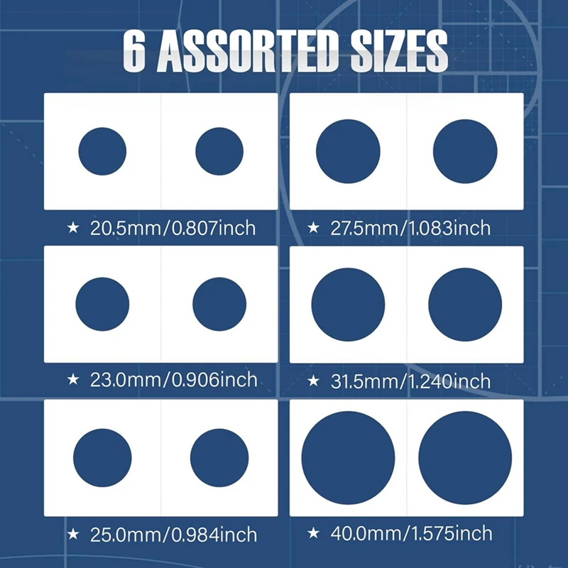 

600 шт. переворачиватели для монет в 6 размерах, картонные держатели для монет для цанг, 2x2 дюйма, картонные переворачиватели для монет для коллекции монет-SPMI