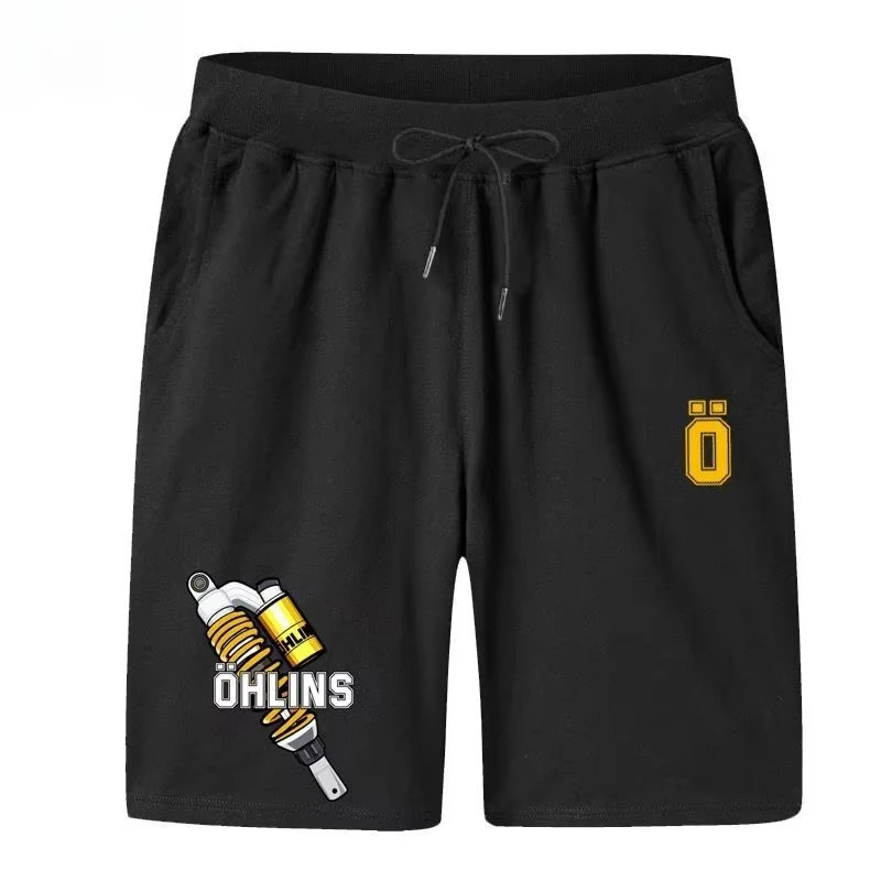 

Men's Shorts Motorcycle OHLINS Shock Absorber Women Shorts Car Modification Culture Five-point Pants Riders Summer Beach Pants