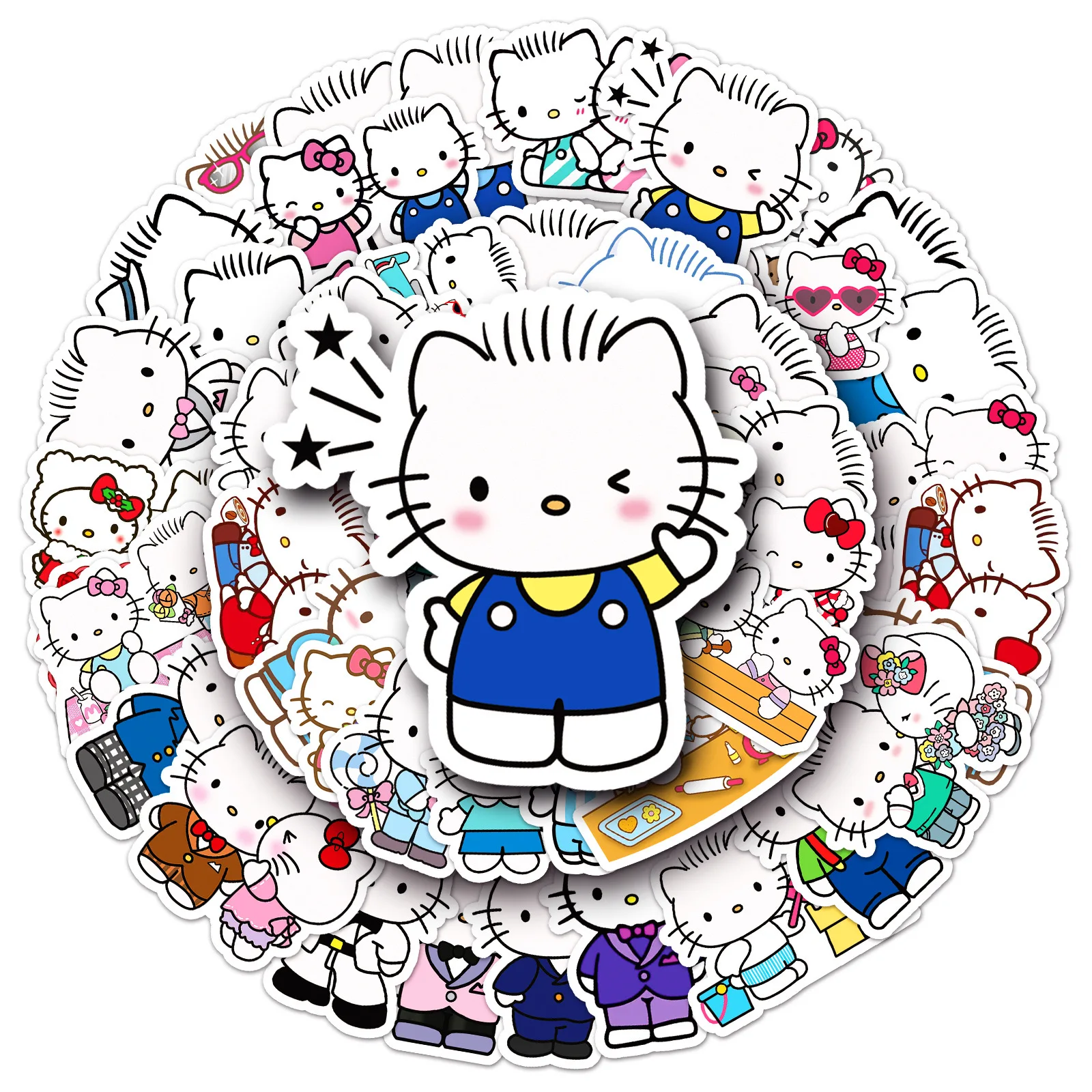 10/50pcs Cute Hello Kitty DEAR DANIEL Stickers Kawaii Decals DIY Notebook Stationery Bike Phone Suitcase Decoration Sticker Toy