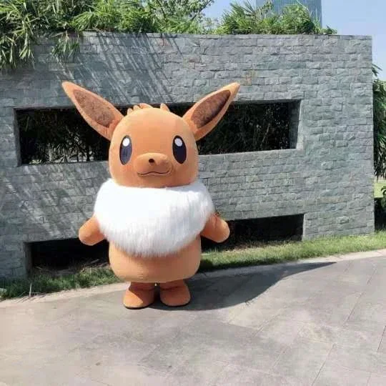 زي التميمة Flareon القابل للنفخ للبالغين، شخصية لطيفة، تميمة النار، زي حفلة الهالوين الفاخر بدون بطارية #3