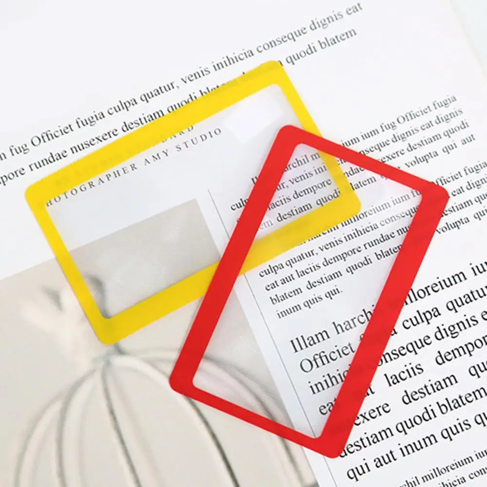 Pocket-sized Magnifying Glass Compact Magnifying Lens 3x Pvc Fresnel Lens Magnifier Pocket Credit Card Size for Reading