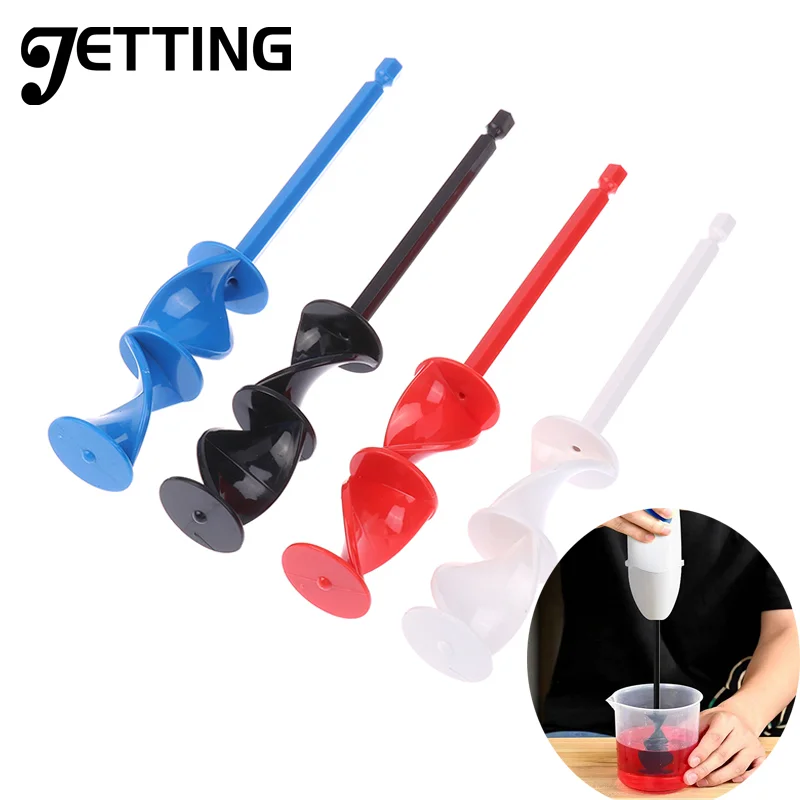 Epoxy Resin Mixer Helix Design Paint Stirring Rod Drill Attachment Resin Mixer Stirrer Paddle Drill Electric Mixing Paddle