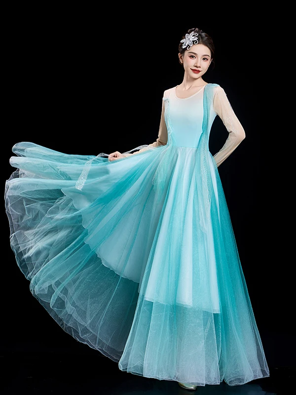 new-classical-dance-opening-big-skirt-modern-dance-performance-costume-jasmine-singing-stage-scene-women's-round-neck-top
