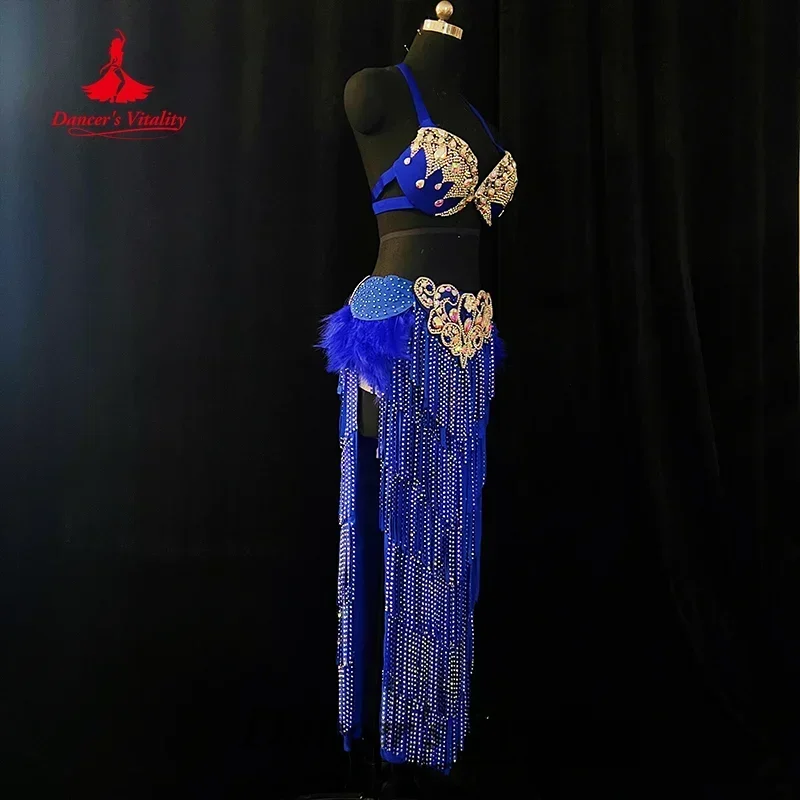 Belly Dancing Costume for Women Customized High-end Luxury Rhinestone Tassel Performance Set Oriental Dance Competition Clothing