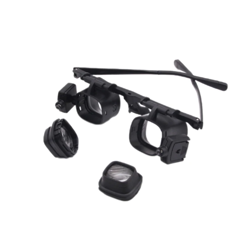 Headband Glass 2 4 6 10 22X Illumination Head Mount Magnifier Lens for Close Work Watch Repair Eye Loupes