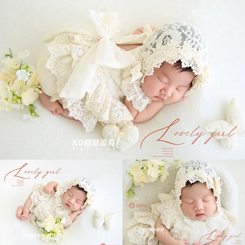conjunto-de-ropa-vintage-de-encaje-para-sesion-de-fotos-de-recien-nacida-mono-con-volantes-gorro-de-encaje-accesorios-elegantes-para-fotografia-de-estudio-de-bebes