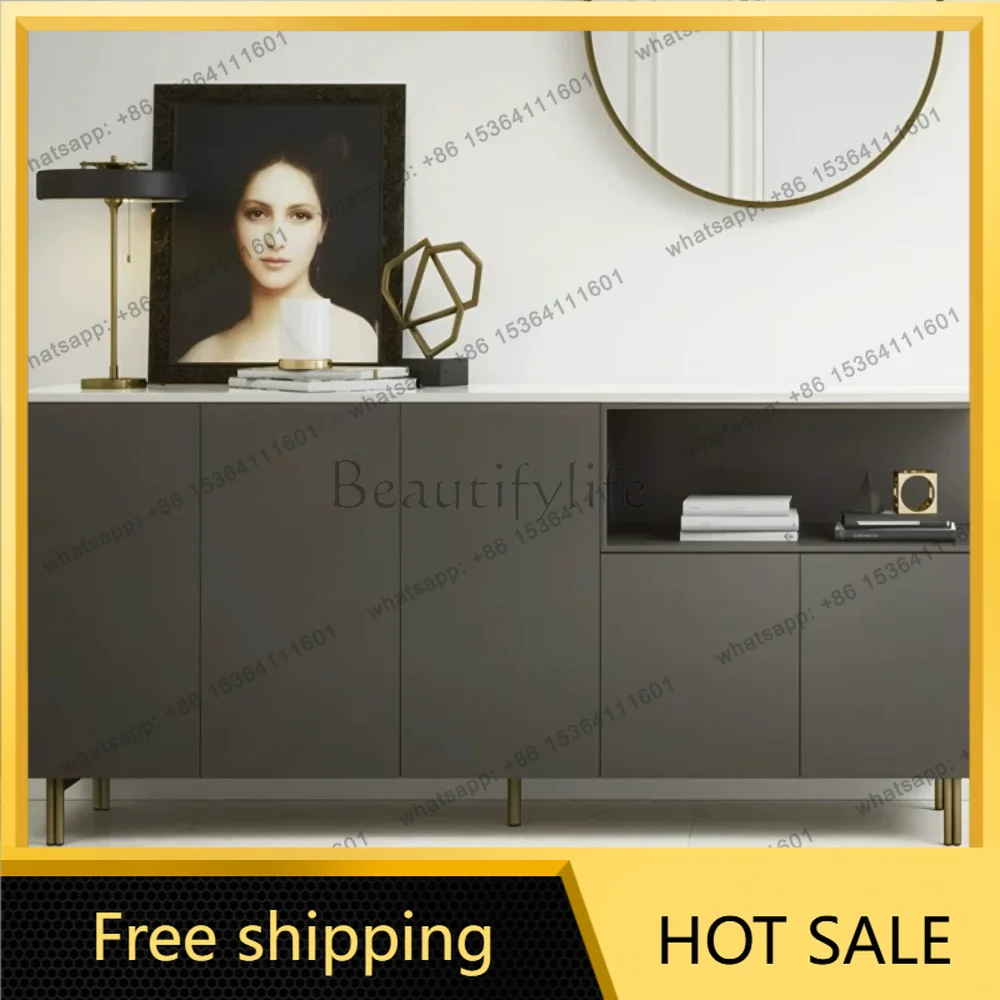 Factory Direct Italian Minimalist Painting Side Cabinet Living Room Wall Locker