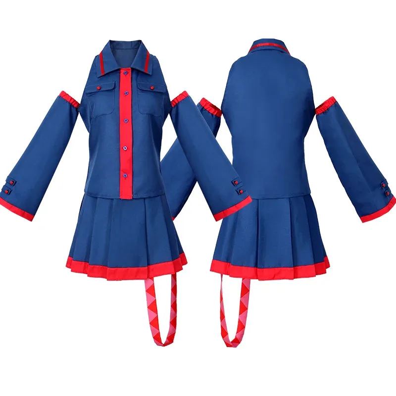 Anime Miku Kasane Teto Costume Top+Skirt Future Blue Pinkling Uniform Halloween Cosplay Suit For Womena;k6;8',