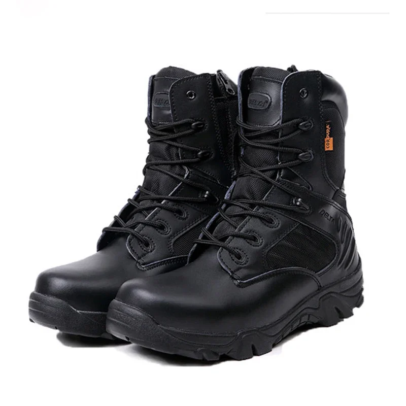 2019 Winter Men Boots Tactical Special Force Waterproof Leather Desert Work Shoes Men's Combat Ankle Boot