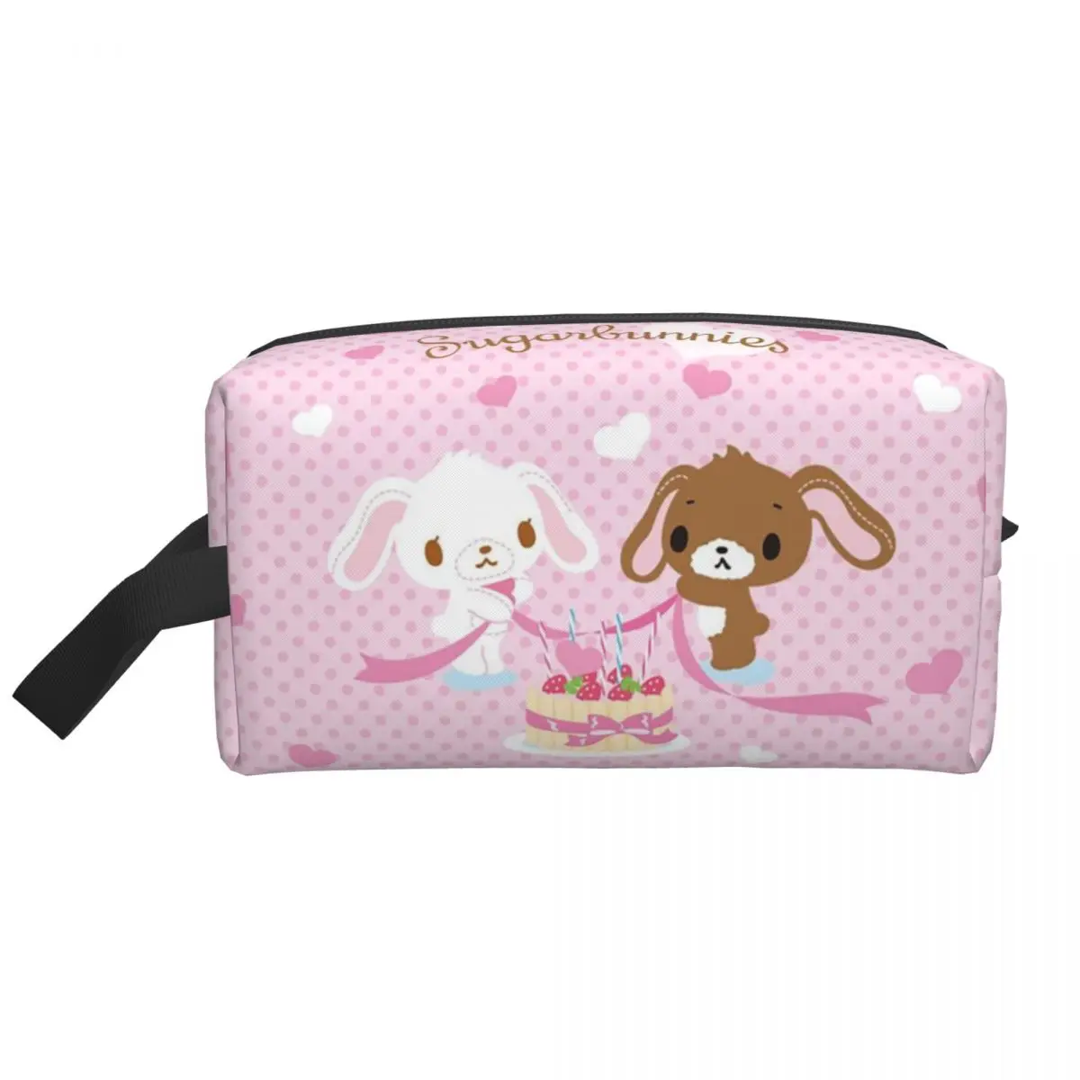 حقيبة مستحضرات التجميل النسائية من Sugarbunnies، حقيبة تنظيم المكياج للسفر، حقيبة تخزين أدوات الزينة، مقلمة