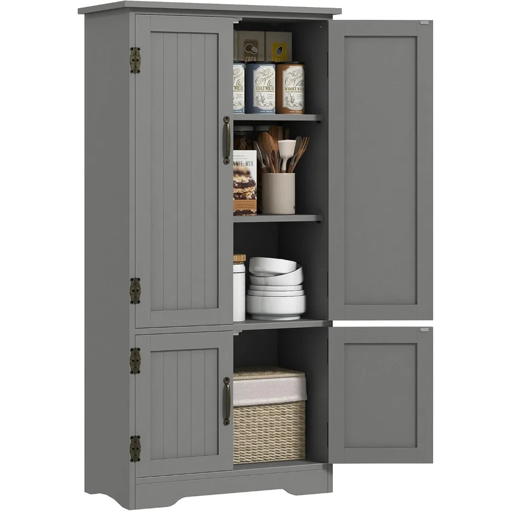 

48.5 kitchen cabinets with 2 adjustable shelves and 4 pearl doors, compact farmhouse kitchen storage cabinets