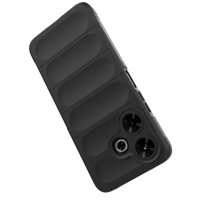 Custodia In Silicone TPU Per Redmi 13 (4G/5G) E POCO M6 – Cover Antiu Rto, 13 Colori, Foro Per Cinturino, Ricarica Wireless Compatibile – Azzurro