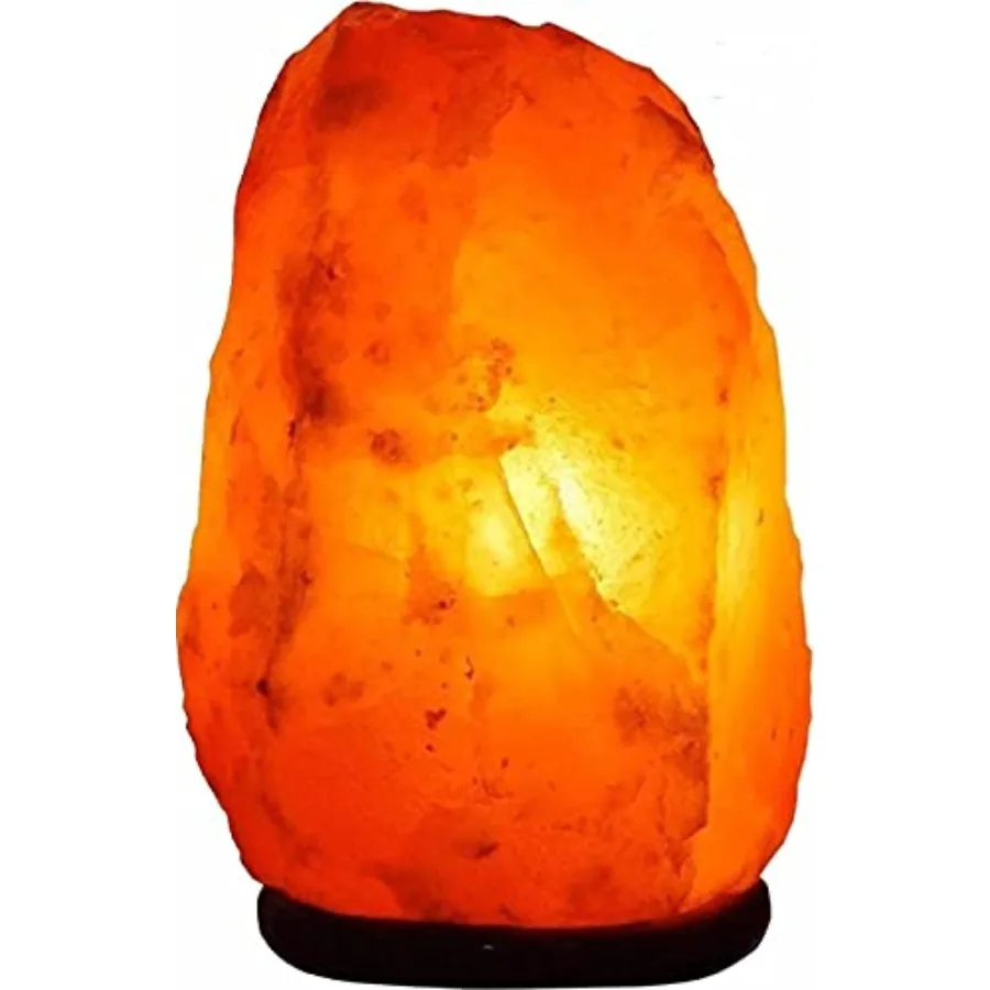 

Himalayan Dimmable, Natural Himalayan Crystal Rock Salt Lamp Pink Light, Hand Crafted Wooden Base Direct from Foothills of The
