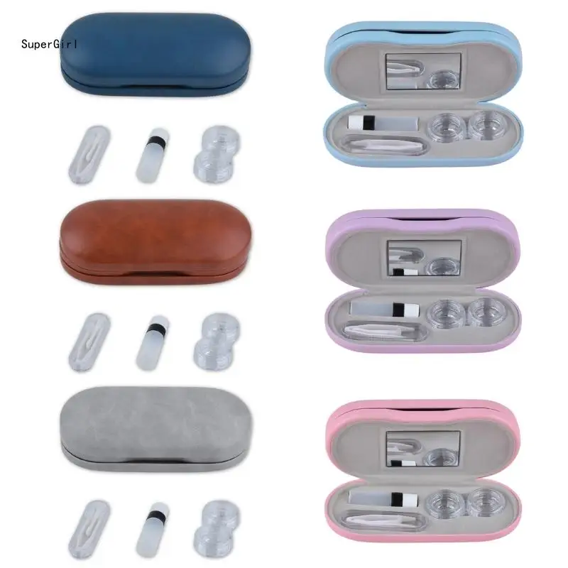 

1set Double Sides Contact Lenes Case Secure Contact Lenes Divider with Storage Box J78E