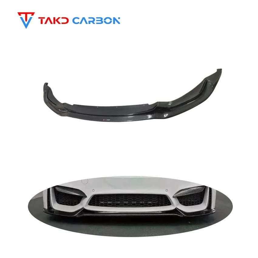 

TAKD Dry Carbon Fiber F80 F82 Car Front Bumper Lip Carbon Style Auto Front Splitter for bmws F80 M3 F82 M4 2014-2019