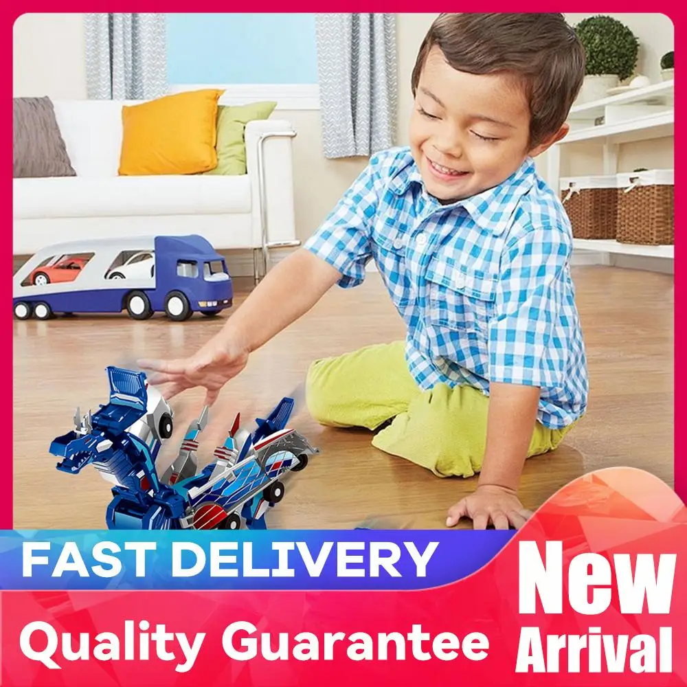 

2-in-1 Automatic Magnetic Collision Car Multi-Jointed Articulation Transforming Car Robot Toy Christmas Birthday Gifts for Kids