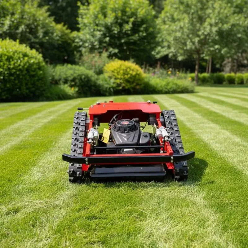 

Customized Small Industrial Grade Crawler Self Propelled Robot Lawn Mower 190cc 7.5HP Engine with Multiple Cutting Widths