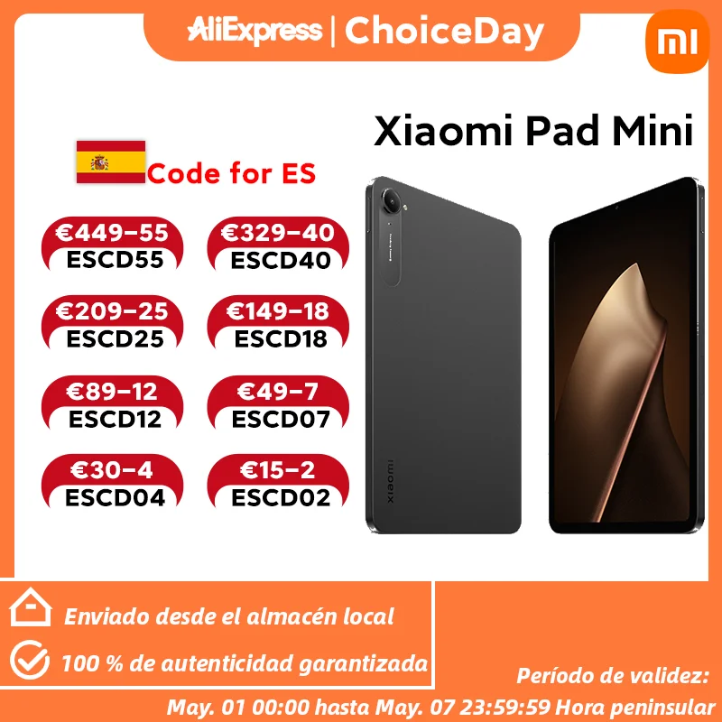 Versión global Xiaomi Pad Mini Tablet Procesador MediaTek Dimensity 9400+ Panta…