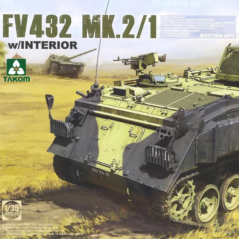 

Пластиковая сборка TAKOM модель комплект 2066 UK FV432 MK.2/1 бронированный автомобиль 1/35