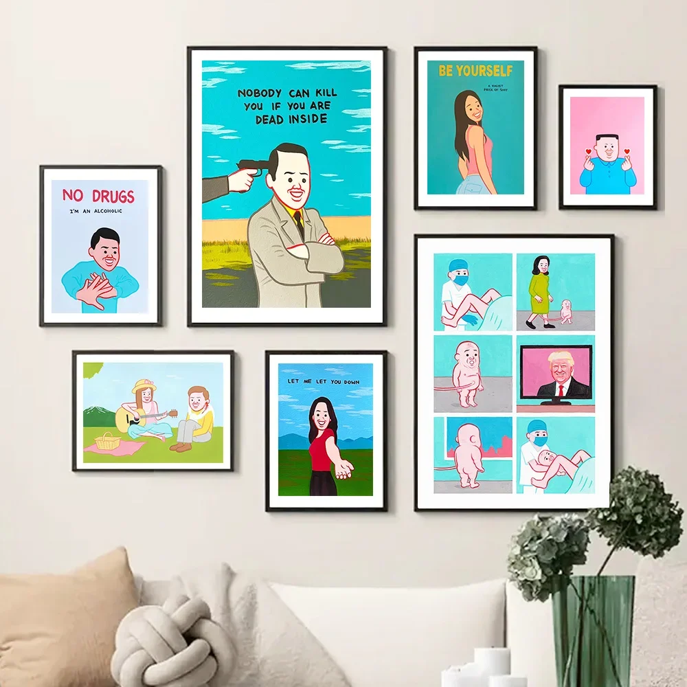 Modern Canvas Painting Joan Cornella Humor Quotes Wall Art Pictures Nordic Prints and Posters for Living Room Home Decoration