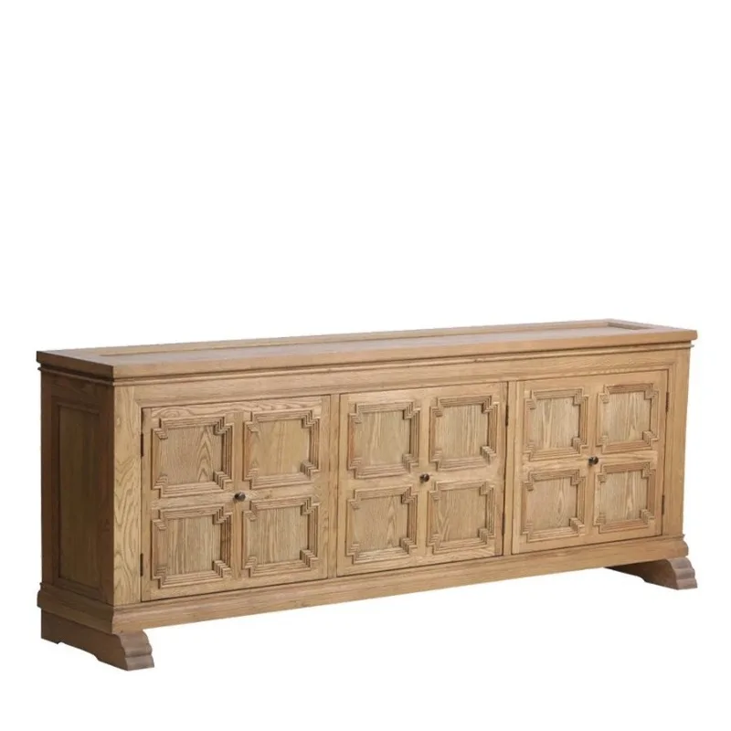 

American country solid wood TV cabinet small apartment living room French retro log Japanese entrance cabinet dining side