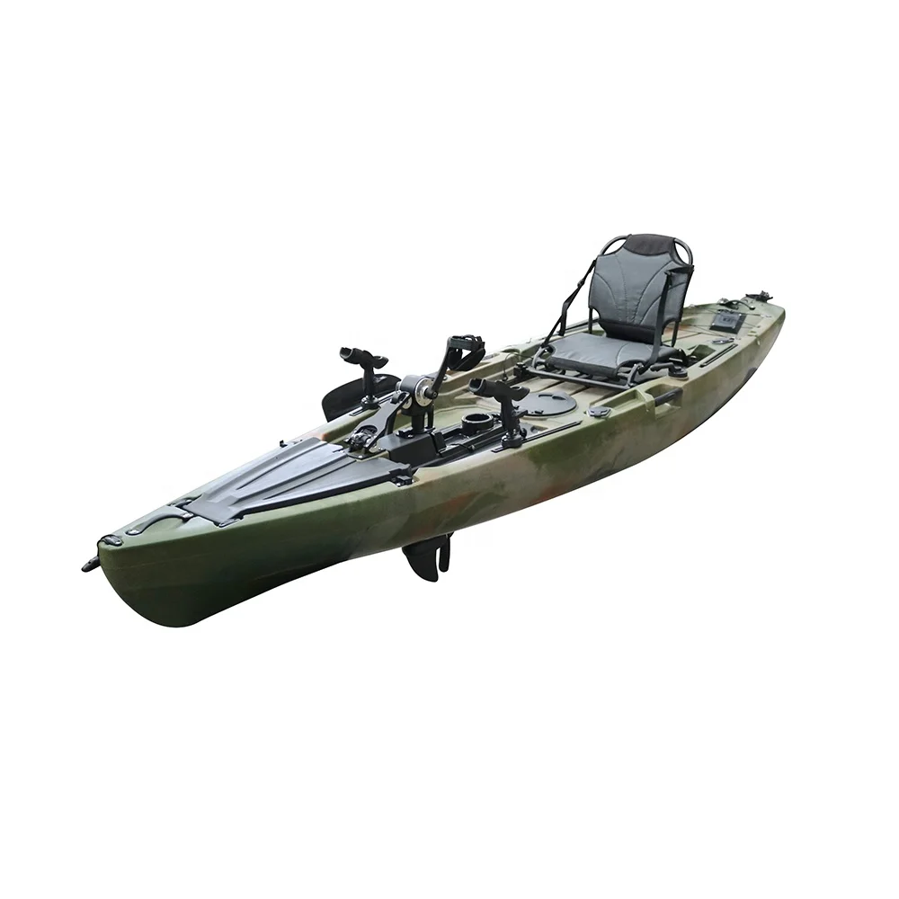 

Pedal Drive 12FT Single Fishing Pedal Kayak Sit on Top Rowing Boat for Sale
