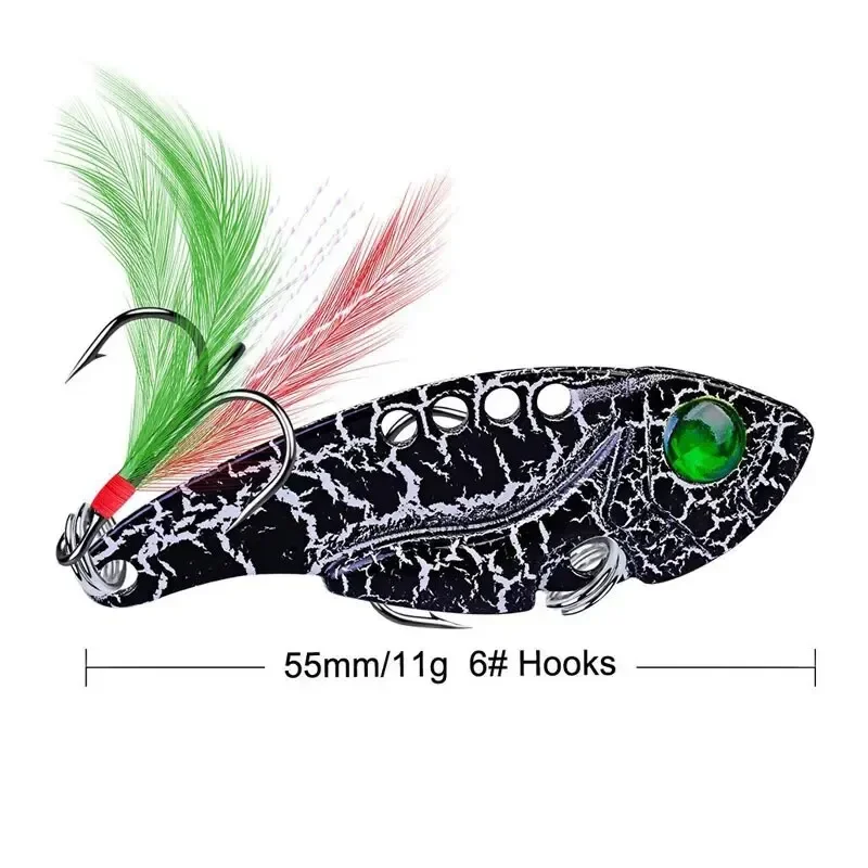 1 pçs iscas de pesca colher para pique 55mm com gancho agudo 3d alta simulação isca de pesca profissional ferramenta de pesca