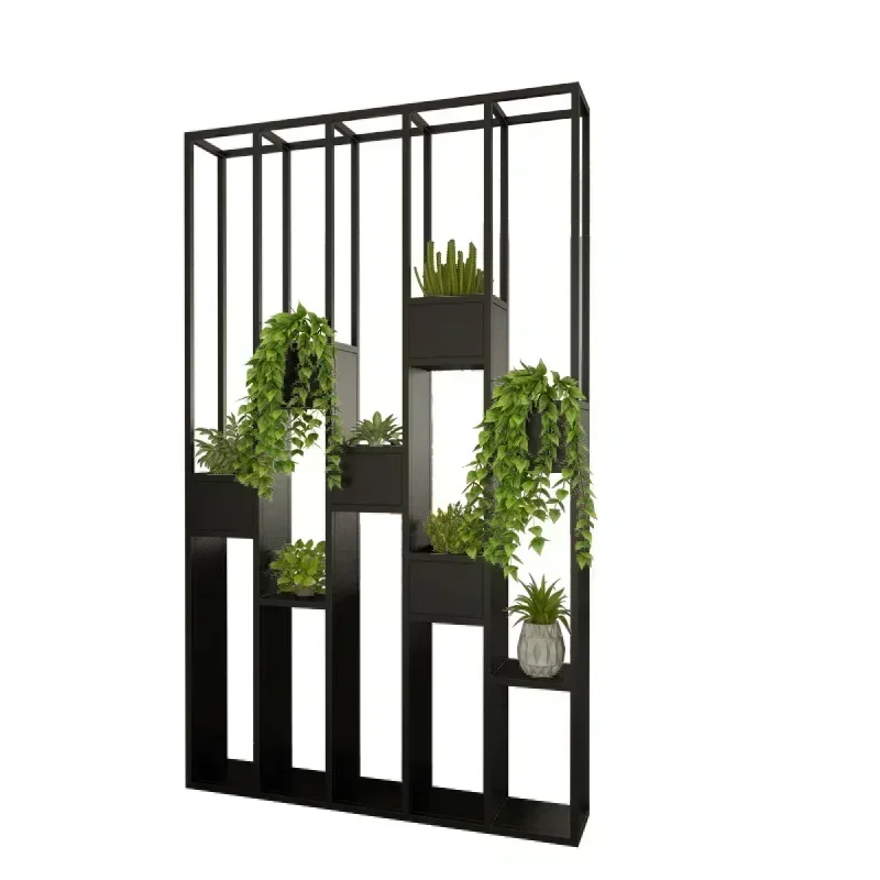 Modern Iron Home Living  Partition Screens Storage Shelf Multi-Functional Flower Stand Room Divider Restaurant Decoration