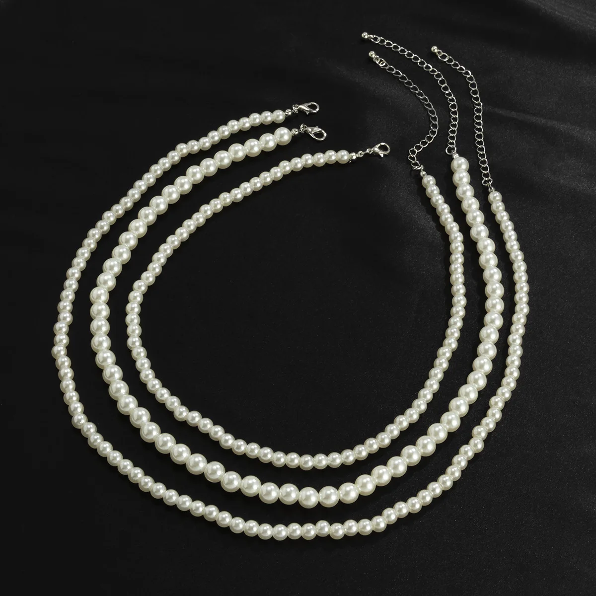 HNSP Imitation Pearl Necklace For Man Choker Neck Bead Jewelry