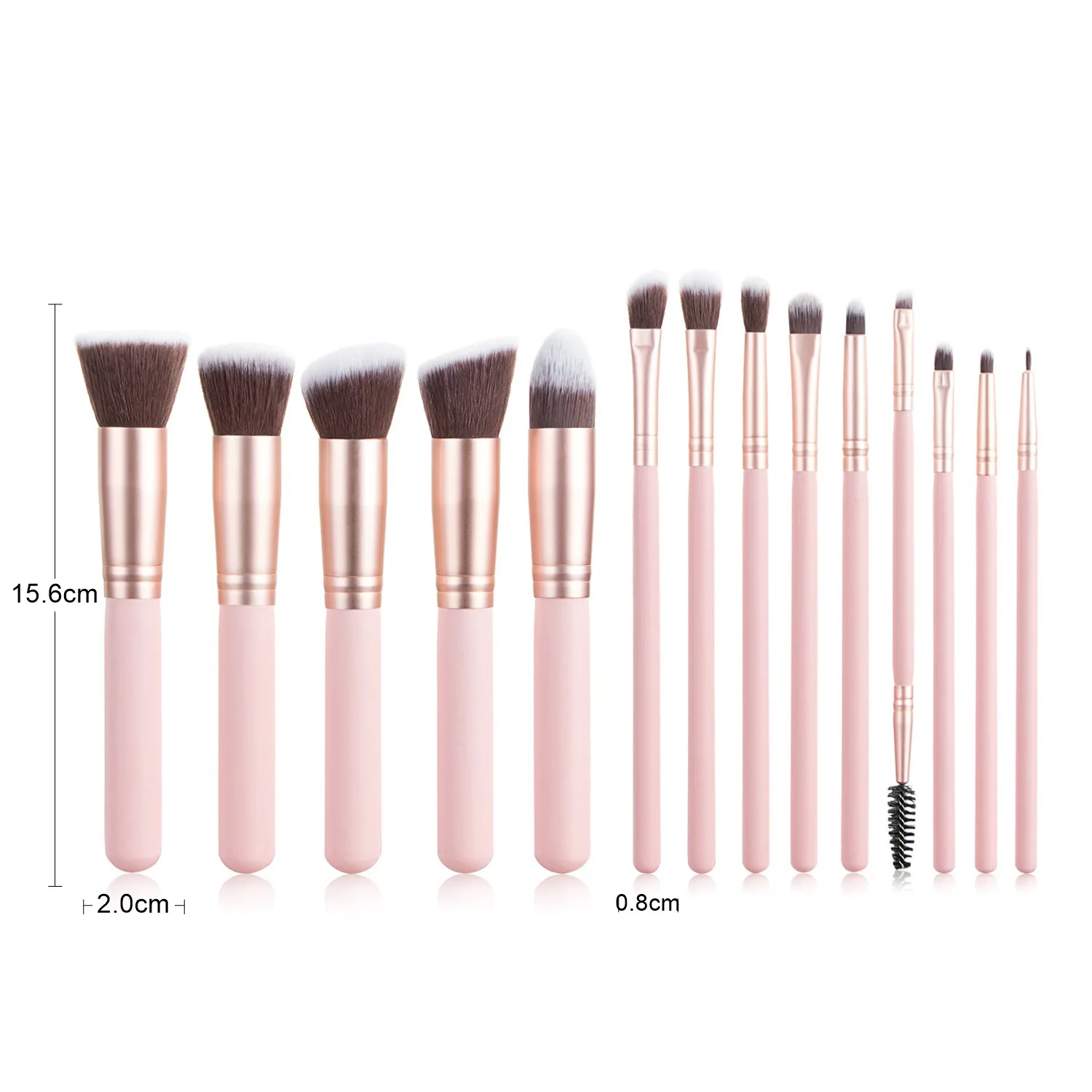 KOSMETYKI 5-10Pcs Pink Wooden Handle Makeup Brush Powder Blush Foundation Eyeshadow Eyebrow Brush Professional Makeup Tool Set