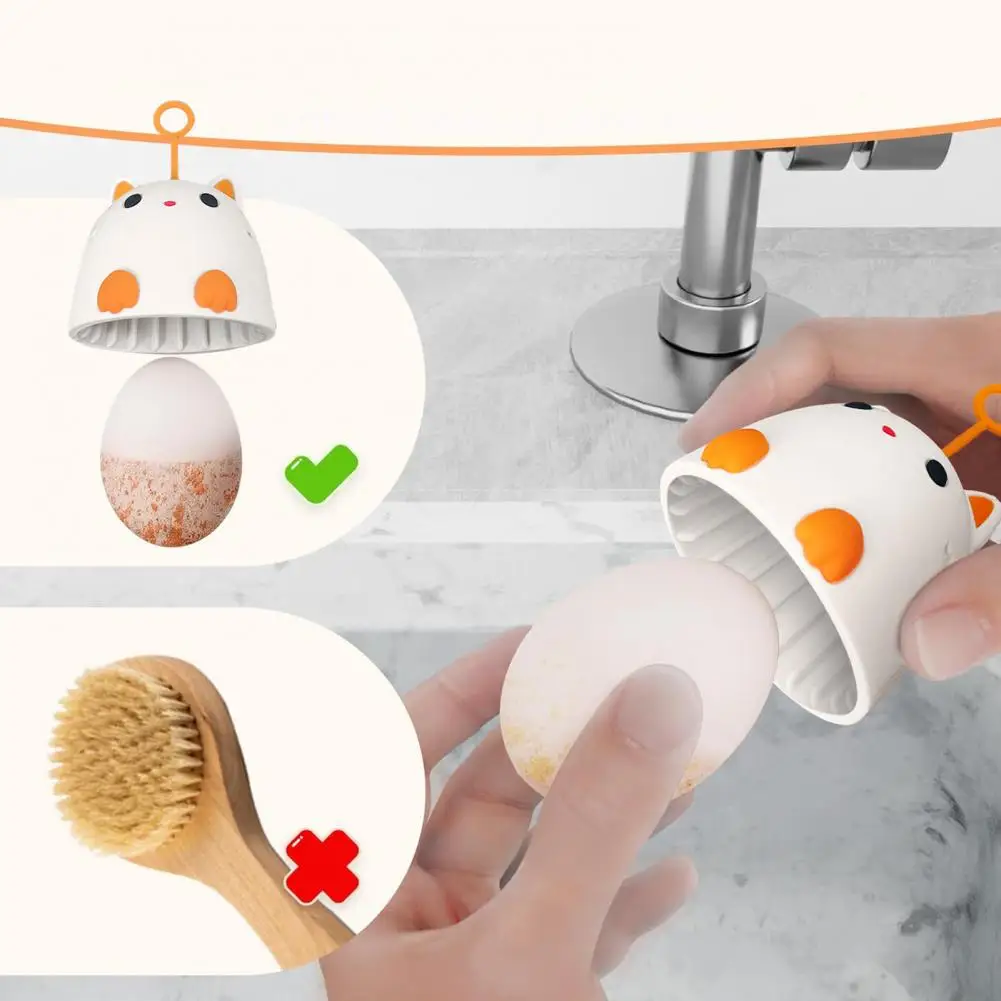 Silicone Egg Washer Eggshell Brush Silicone Egg Brush Cleaner Reusable Chick Shape Scrubber for Gentle Egg Washing Fruit