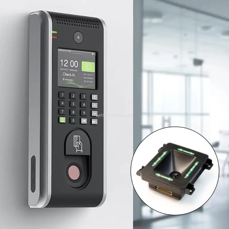 เครื่องอ่านบาร์โค้ดแบบฝัง2D 1D โมดูลการสแกนบาร์โค้ดโมดูล QR สำหรับการควบคุมการเข้าถึง