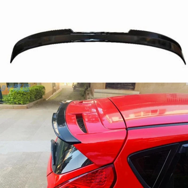 SPOILER For ford fiesta st MK7 MK7.5 REAR WING ABS BALCK CARBON FIBER REAR SMALL EXTENSION CAP Stickers car styling accessories